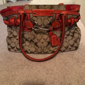 Coach Hampton Signature Carryall Purse